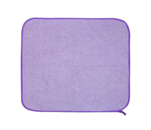 Hélène MOU Cotton Terry Kitchen Towel Set 2-Pieces, 60 cm x 60 cm Size, Mauve