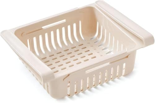 Expandable Fridge Organizer Adjustable Plastic Refrigerator Storage Shelf