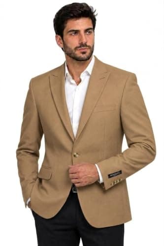 Men's Linen Blazer - Khaki | Linen Fabric, For Men
