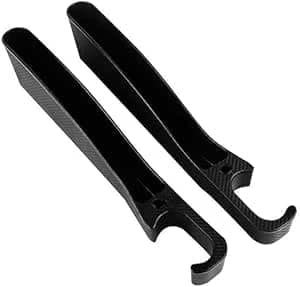 Side Gap Stopper for Prevent Falling Objects with Seat Belt Hole (2pcs Black Carbon Plastic) - AGA Auto part