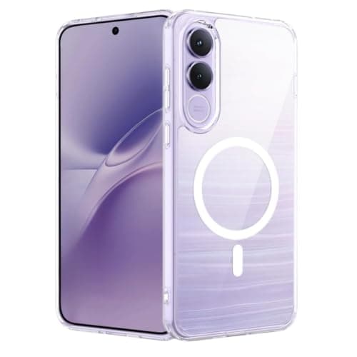 Magnetic Clear Case with Wireless Charging Support Compatible with Vivo V70 FE - Crystal Clear Transparency, Shockproof Protection, Slim & Lightweight Design