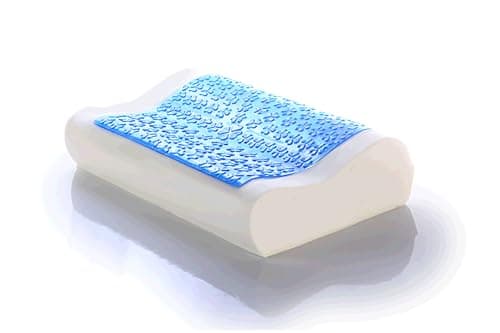 Max Comfort Memory Foam Pillow with Cooling Gel Layer – Reduce Heat During Sleep with Ideal Medical Support for Neck and Shoulder – Grey Body positioner