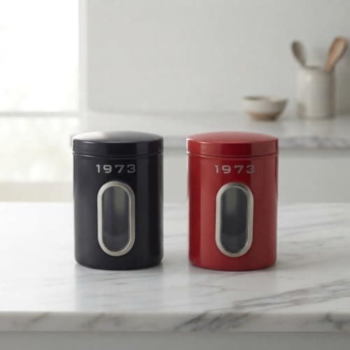 1.5L Metal Spice & Legume Storage Canisters for Kitchen Organization 2 Pcs Food storage container