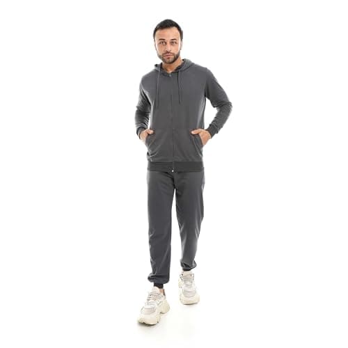 Red Circle Hoodie With Zipper With Pant Track suit