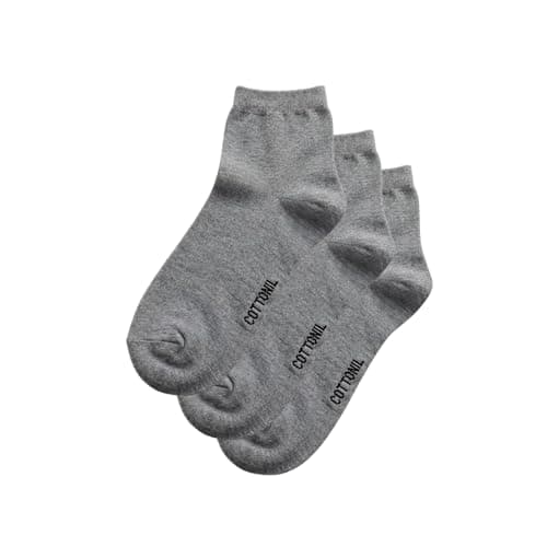 Cottonil Medical Ankle Socks, Pack of 3, Cotton, Everyday Casual Wear for Diabetes