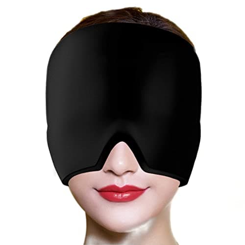 YNNRATY Headache Migraine Relief Hat - Hot & Cold Full Surrounding Migraine Relief Mask Ice Pack Cap, for Tension Sinus Headache, Fever, Stress Relief, Puffy Eye, Dark Circle, Sports Cold Compres Therapeutic thermal compress