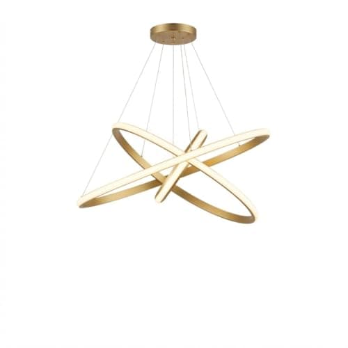 LED Cross Ring Chandelier – Modern Ceiling Light Unit | Balanced Light Distribution for Home and Office