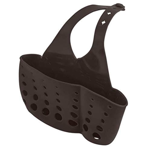 Kitchen Sink Drain Hanging Storage Basket Rack Shelf (Brown)