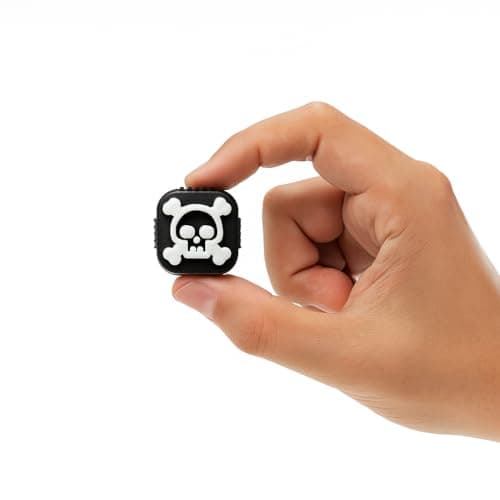 Magnetic Skull Fidget Slider Toy with 8 Magnets, Black and White