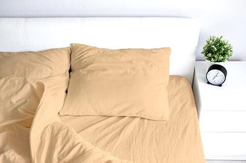 Ocra Hotel Collection Microfibre Flat Bed Sheet Set, 3 Pieces, Multiple Colours (Beige, Single 180x240, Flat bedsheet set)