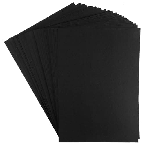 Ideen mit Herz Premium Coloured Cardboard, Photo Card, DIN A4 (Black, 220 g/m², Pack of 50)