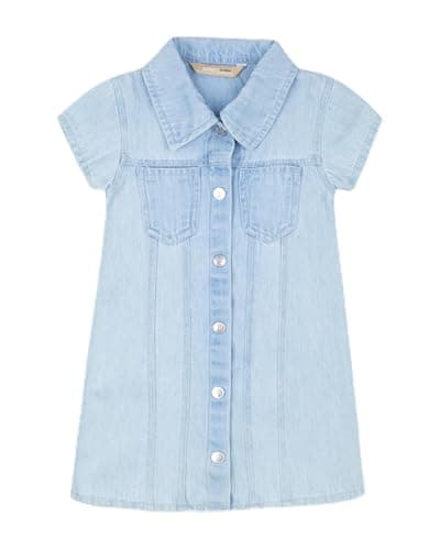 junior girls Plain Short Sleeves Denim Dress Denim Dress (pack of 1)