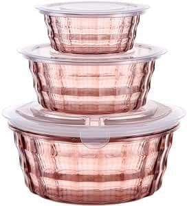 Round Refrigerator Container Set with Airtight Clip Lid – Durable Food Storage Containers for Kitchen Fridge Storage and Organization