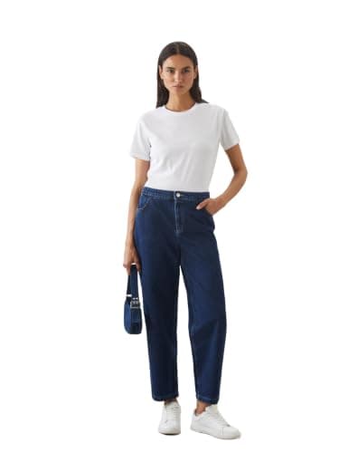 LC WAIKIKI Woman Elasticated Waist Straight Fit Women's Jeans Pants