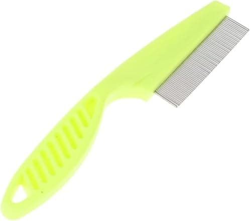 Circle M Stainless Steel Pet Flea Comb: Comfort Grooming Tool for Dogs Cats Hair Removal – Silver