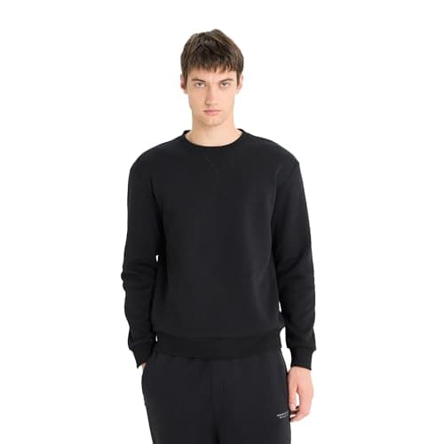 DeFacto Mens Casual Regular Fit Crew Neck Knitted Sweat Shirt T3777AZ Sweat Shirt (pack of 1)