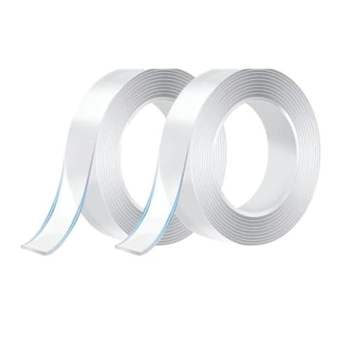 دبل فيس عرض 12 مم طول 1.5 متر – عدد 2قطعة شفاف عالي الجودة مواصفات اوربية Adhesive tapes