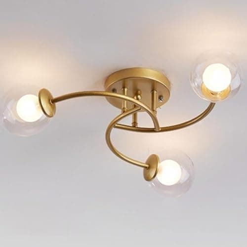 Generic Pendant Light 3 Bulb Without Bulbs 20x50x20 cm Champagne Light fixture