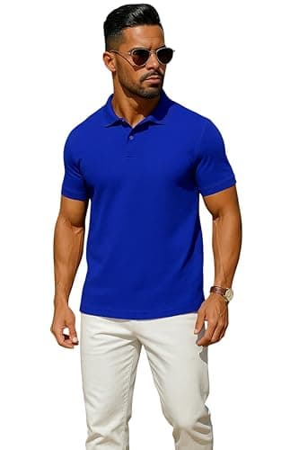 Romba Men's Fashion Polo Shirt Stylish Comfort Fit All Time Casual Solid Classic Tee for Youth and Men