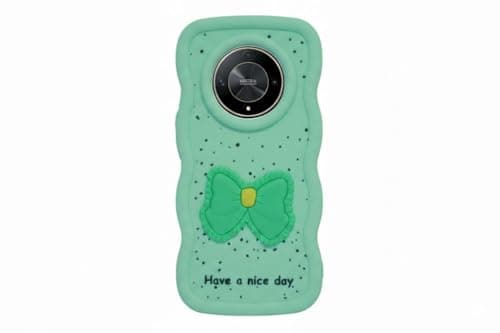 Compatible Case With Honor X9B [Drop Protection] 3D Bow Pattern Soft TPU Shockproof Phone Case Full Body Protection (Mint Green) Cellular phone case