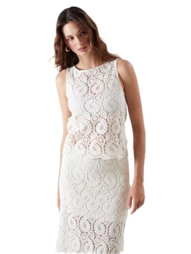 LC WAIKIKI Woman Crew Neck Crochet Women's Tank Top