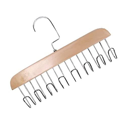 Kunya® Space Saving 8 Hooks Wooden Bag Hanging Hook Hangers for Student Dormitory for Coats, Jacket, Dress, Sarees, Pants, Scarfs & Other Clothes, Durable & Versatile