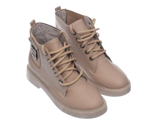 B&W womens B&W-W068-Beige Sneaker Boot