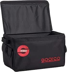 Foldable Car Trunk Organizer Storage Box with Small Pockets and Slots, Black x Multi Color Caddy