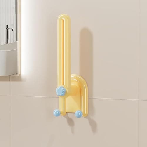 Rotating Hair Accessories Organizer Wall Mounted Storage Rack for Scrunchies Headbands and Hair Ties Multi Functional Adhesive Hanging Holder White Storage hook