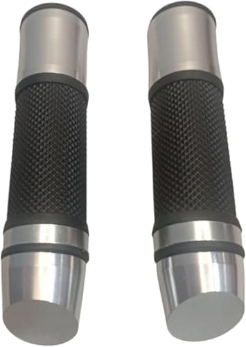 LOKYBOY Motorcycle Handlebars Aluminum Rubber Textured Grip Pair Universal Handlebars