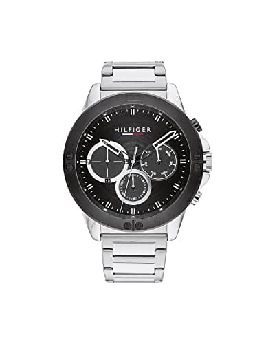 Tommy Hilfiger Men's Quartz Multifunction Stainless Steel and Link Bracelet Watch, Color: Silver (Model: 1791890)
