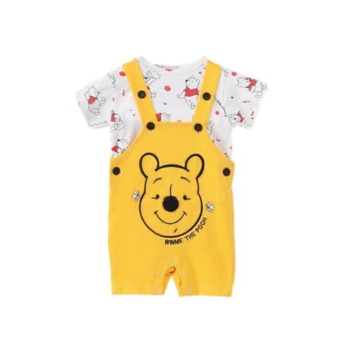 Bebic Dungaree Romper + T-shirt Set for Baby Boys - Baby dungaree romper set