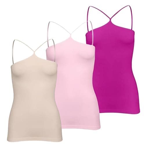 Silvy Womens Set Of 3 Pieces Donna Solid Tank Top Set Of 3 Pieces Donna Solid Tank Top (pack of 3) Shirt