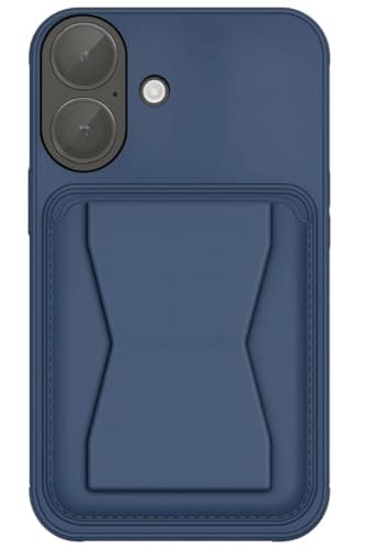 Luxury PU Leather Case for IPhone 17 with Card Holder & Kickstand, Shockproof Slim Anti-Scratch Protective Phone Cover, Wallet Case with Magnetic Closure for Men & Women (Blue, IPhone 17) Cellular phone case