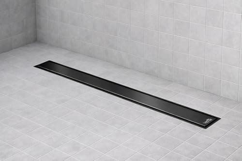 C K S PURA Commercial Shower Drain Stainless Steel Floor Drain with Hair Filter Anti Clog Multi Size,Color Horizontal Vertical Outlet Linear Bathroom Drain Fast Flow Design (DL-06-30BV, Vertical) Drain strainer