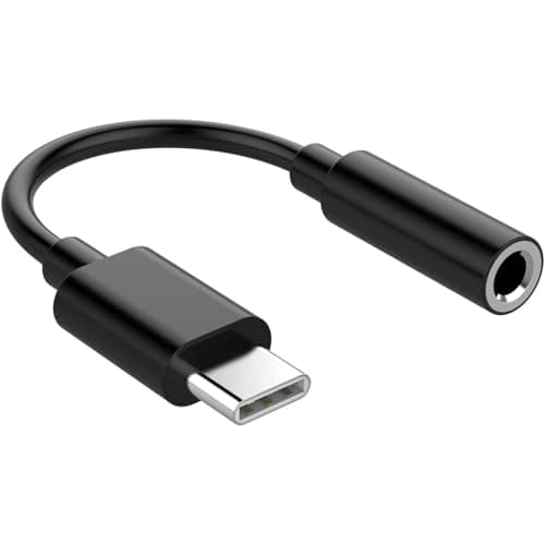 Generic USB C to 3.5mm Headphone Jack Adapter, Type C to Aux Audio Dongle with Hi-Fi DAC Chip, Compatible with iPhone 16/15 Pro Max Samsung Galaxy S24/S23 Ultra iPad Pixel (Black) Electronic adapter