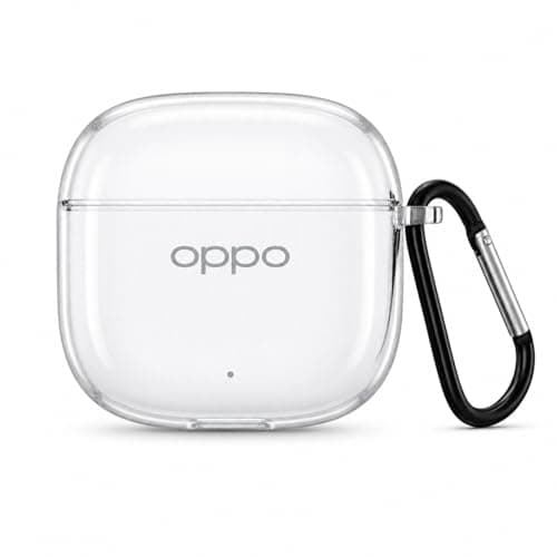 Clear Case Compatible with Oppo Enco Buds 3 (Oppo Enco Buds 3) - Shockproof Anti-Scratch TPU - Flexible Anti-Yellow Cover with Carabiner (Carabiner)