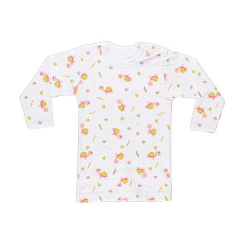 Papillon Girls Cotton Long Sleeves Undershirt Printed Turtle Base Layer Top (pack of 1) Apparel