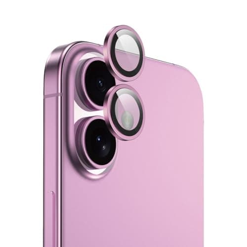 Tempered glass Camera Lens Protector for iphone 16/16 Plus, Pink Color Screen protector