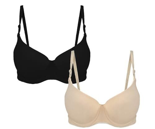 Lasso Women Set Of 2 Pieces Invisible Push Up Bra Cup B Bra