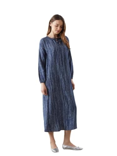 LC WAIKIKI Woman Tie Neck Patterned Dress