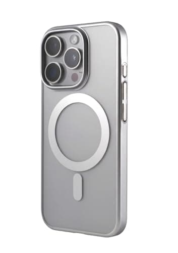 Magnetic Case Compatible With (iphone 13 Pro) Clear Rubber Back Fingerprint Resistant Raised Edges to Protect the Camera Fingerprint Resistant (Gray) Cellular phone case