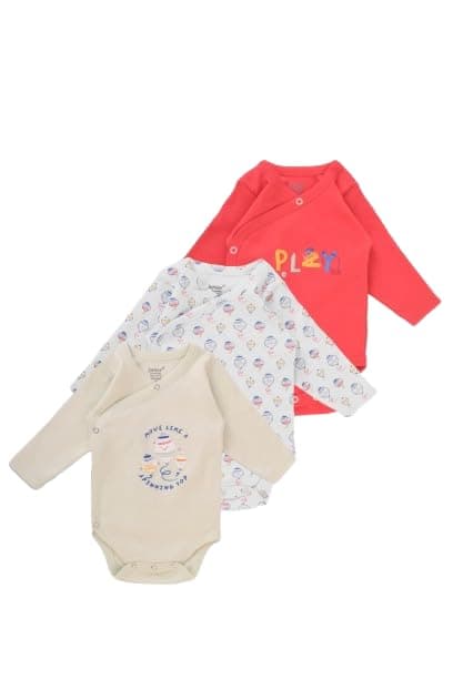junior Unisex Long Sleeves Printed Kimono - 6305 Baby & Toddler Underwear Set (pack of 3) Leotard