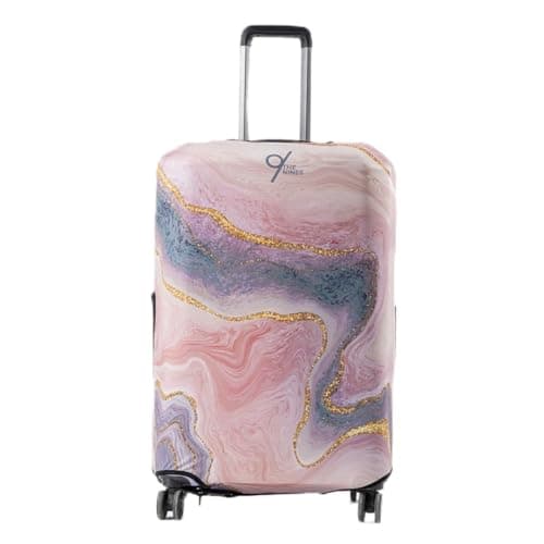The Nines "Lush Pink Marble" Luggage Cover - Medium