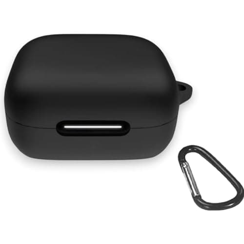 Generic Case Cover Silicone R50i, P25i, P20i Case Dust Proof Cover Earphone With Keychain for AirPods Compatible with Anker AirPods (black) Portable electronic device cover