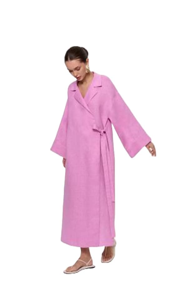 DressCode womens Collar Oversized Pink Dress Casual Dress (pack of 1)