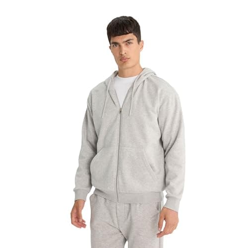DeFacto Mens Casual Comfort Fit Hooded Knitted Cardigan D7599AX Cardigan (pack of 1) Sweatshirt