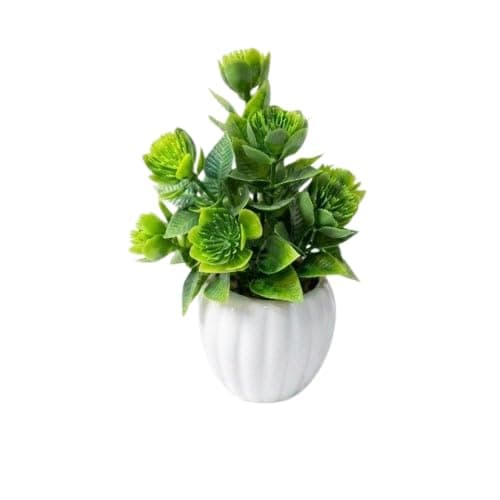 Artificial Rose Decor - Flower Arrangement for Home and Office to Decorate Tables and Shelves, Add Nature Inspired Shape to Indoor Spaces, Unique Gift Idea (6069) W Artificial plant