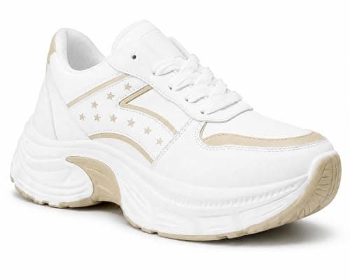 حذاء رياضي نسائي كوتشي حريمي بتصميم جذاب ونجوم جانبيه أنيقة من FOUR H كود 5041 Shoes