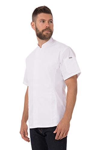 Chef Works Men's Bristol Signature Series Chef Coat Jacket, White, S Apparel